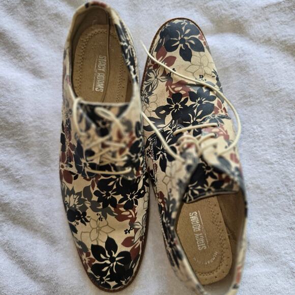 STACY ADAMS EUC Spring Summer Floral Plain Toe Derby Wedding Shoes - Men\'s 12M main image 5